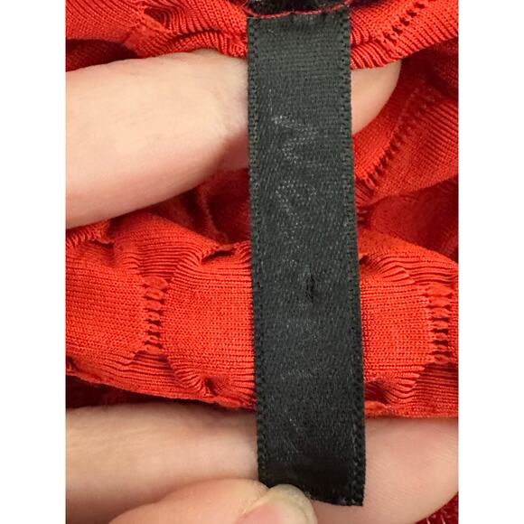 New Mix red textured long sleeves full zipper fitted hoodie jacket size S - Picture 3 of 9